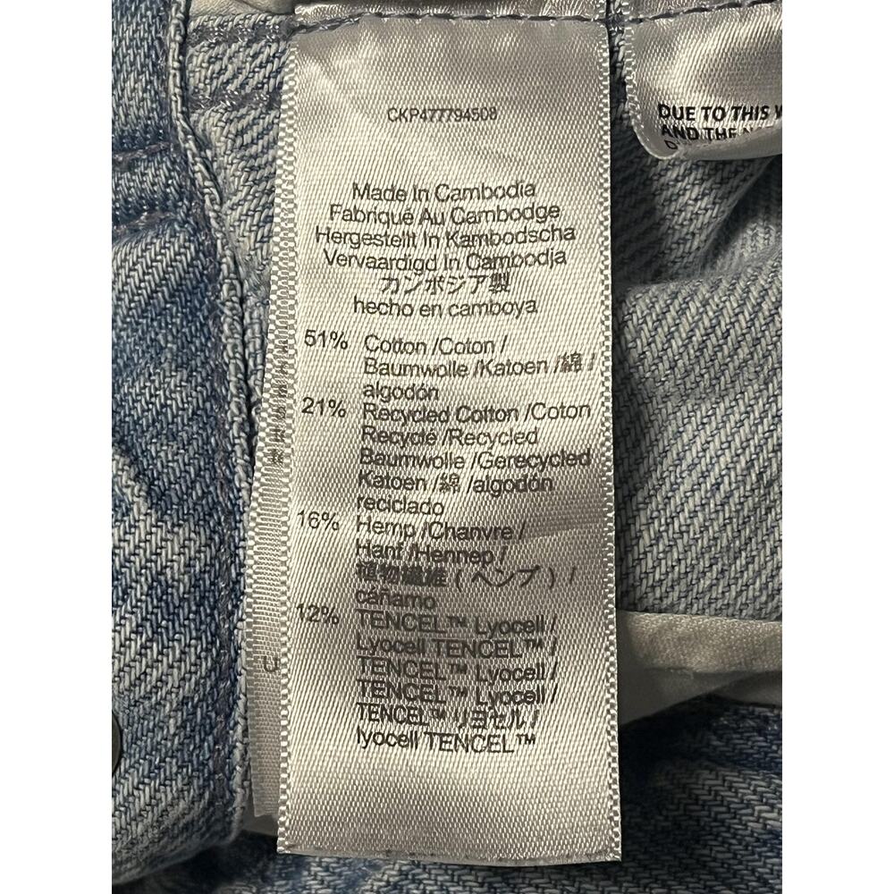 Madewell Jeans Womens 29 Light‎ Wash Blue Low-Slung Cargo Denim Tapered Leg - Picture 7 of 14